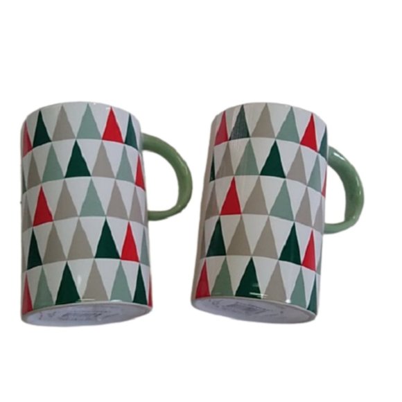 Starbucks Limited Edition Geometric Modernist Christmas Tree Mugs, set o… - Picture 1 of 5